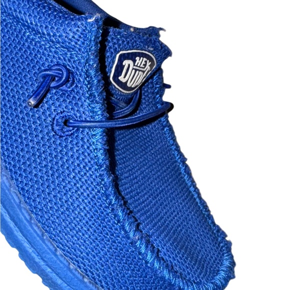 HEY DUDE Wally youth funk mono canvas shoes boys slip on loafers size 2 - Picture 3 of 15